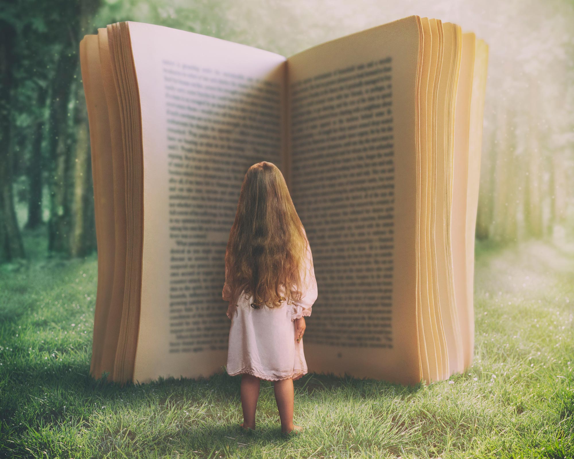 A girl with a book